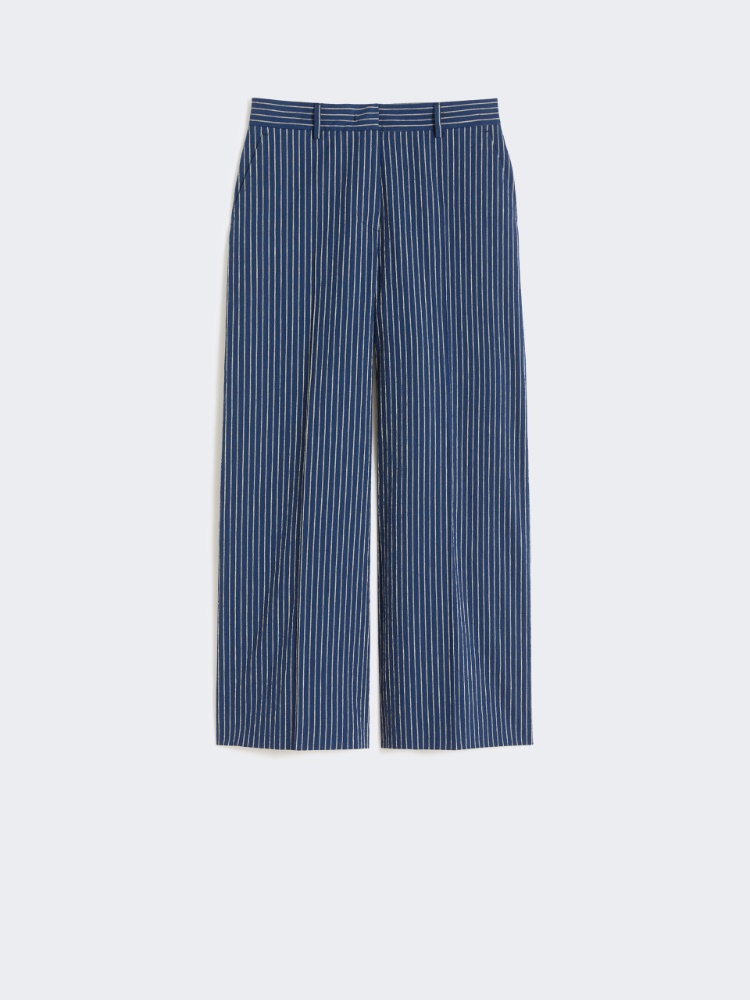 [マリナ] コットン リネン シアサッカー パンツ - ULTRAMARINE - Max Mara - 4