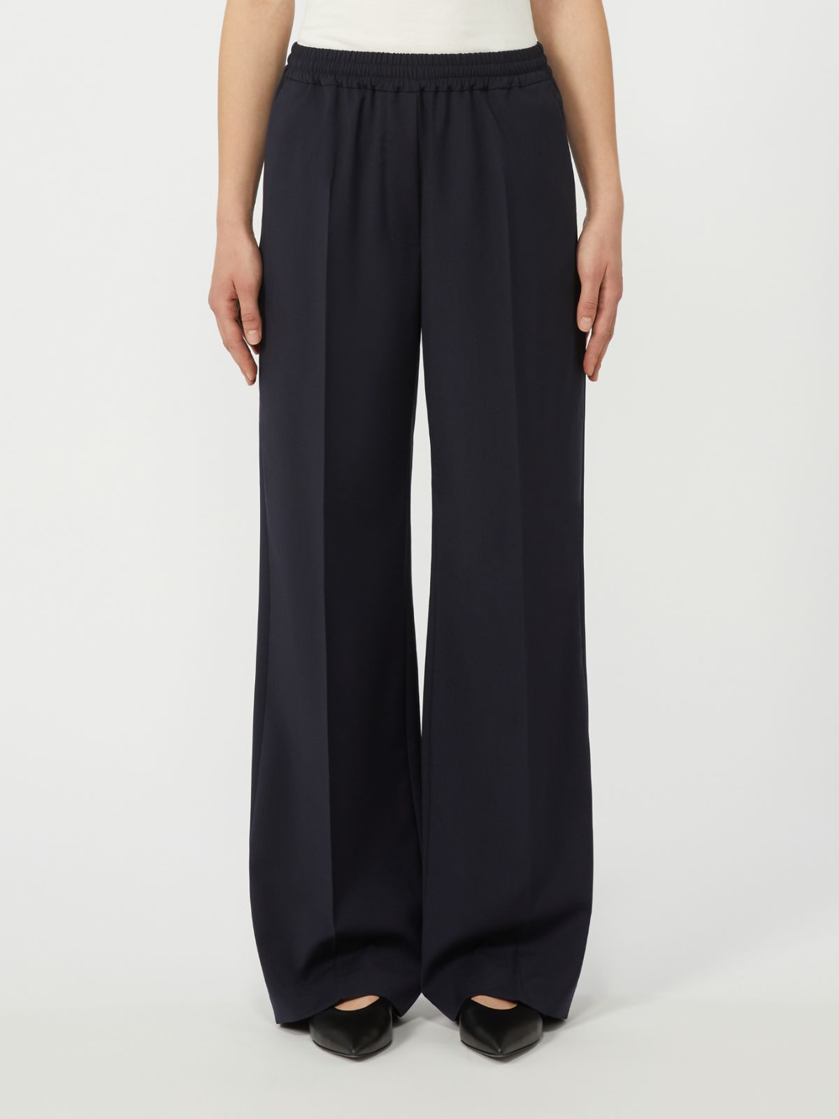 Pure woollen cloth trousers - NAVY - Max Mara - 4