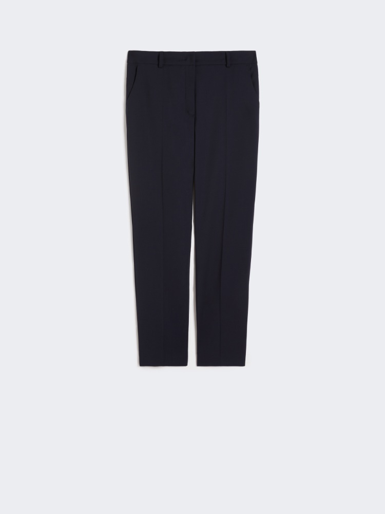 Pantalone a sigaretta in lana stretch - BLU - Max Mara