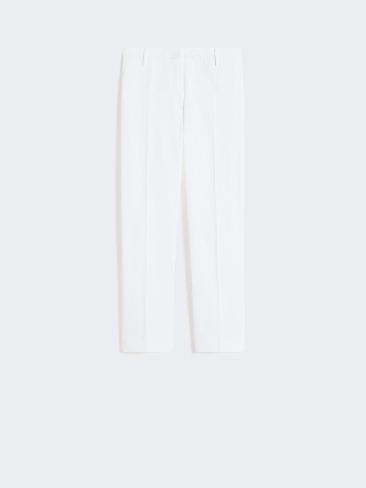 Pantalon coupe slim en coton stretch - BLANC - Max Mara - 4