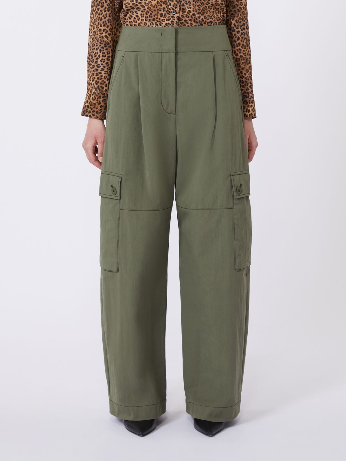 Cotton gabardine trousers