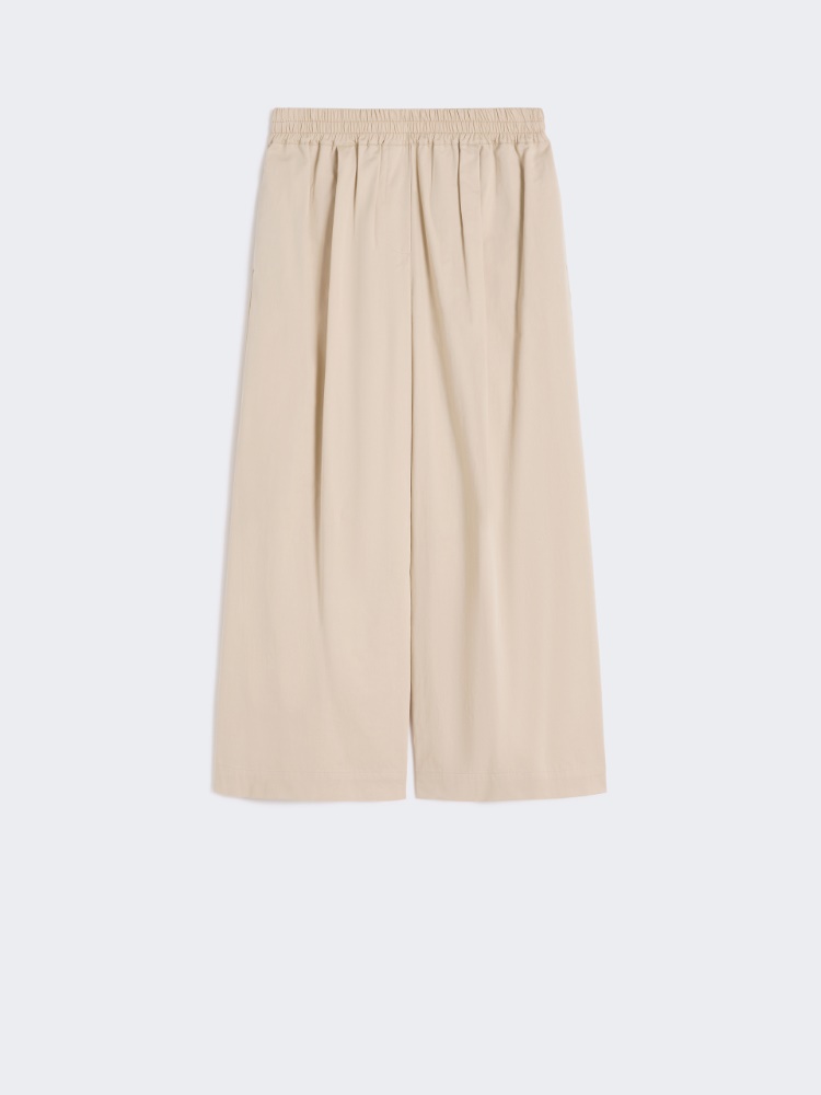 Cotton rasetto trousers - BEIGE - Max Mara