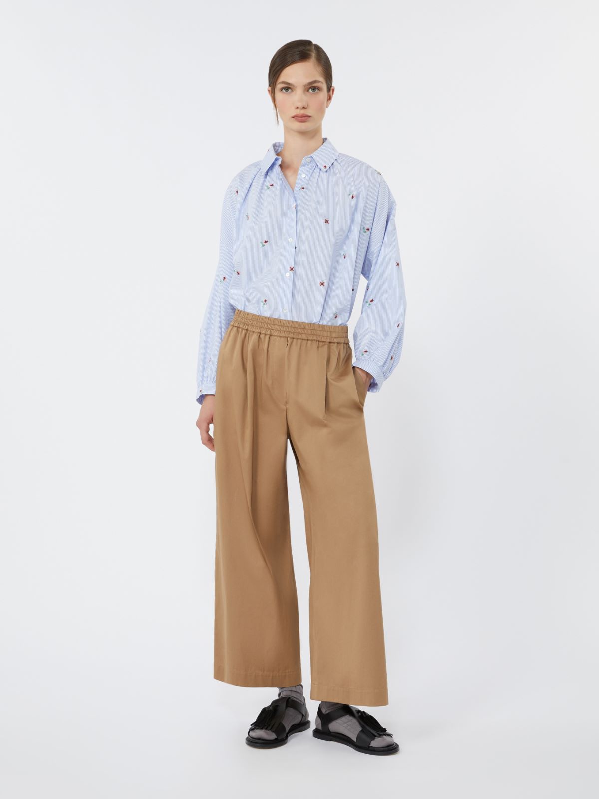 골포 코튼 팬츠 + EARTH - Max Mara