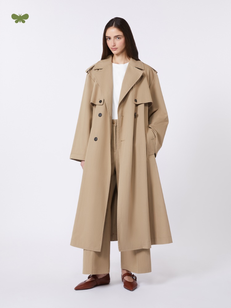 Hose aus gewaschenem Gabardine - HASELNUSS - Max Mara