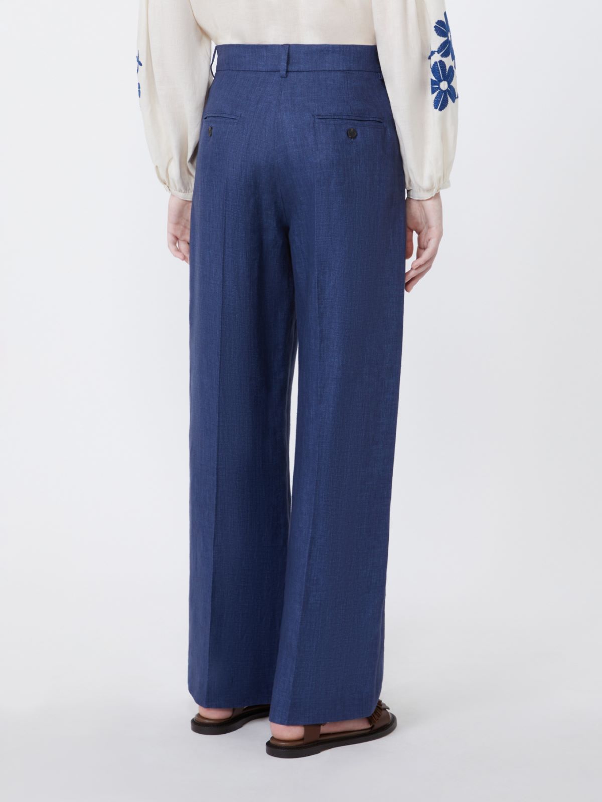 Hose aus Leinencanvas - BLAU - Max Mara - 3