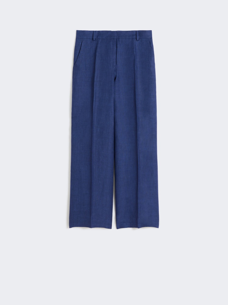 Hose aus Leinencanvas - BLAU - Max Mara - 4