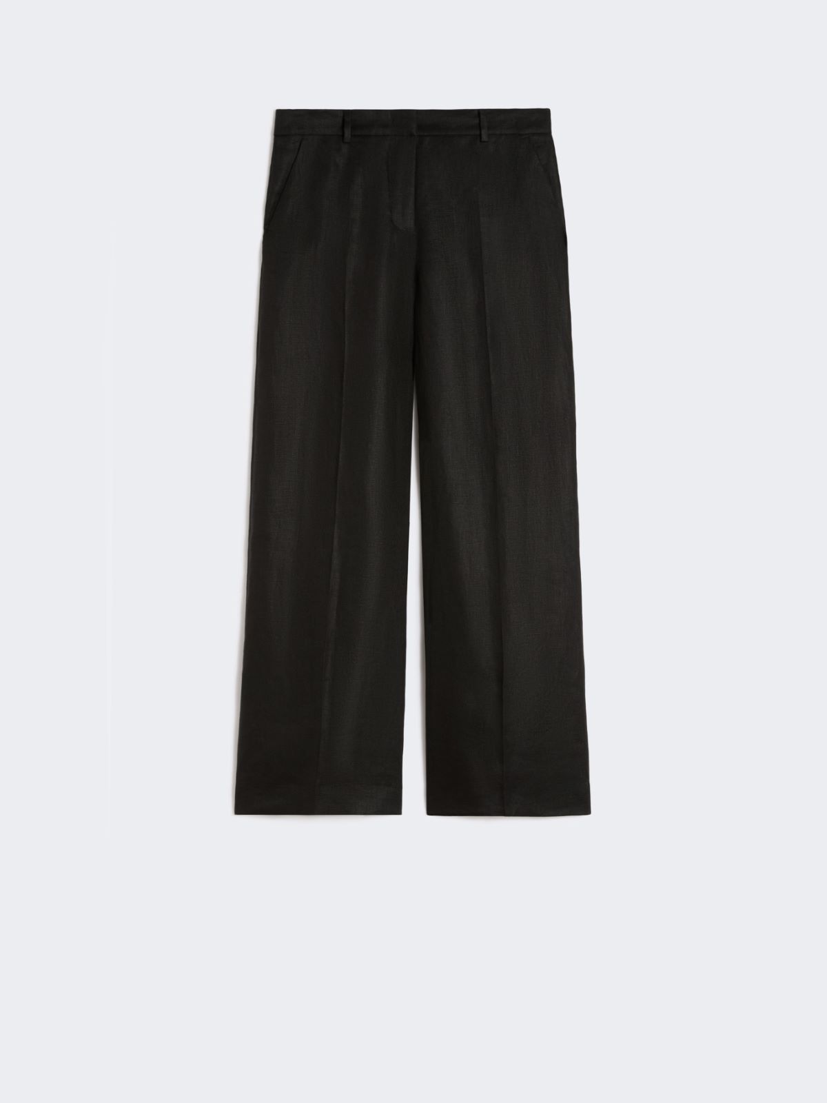 Linen canvas trousers - BLACK - Max Mara - 4