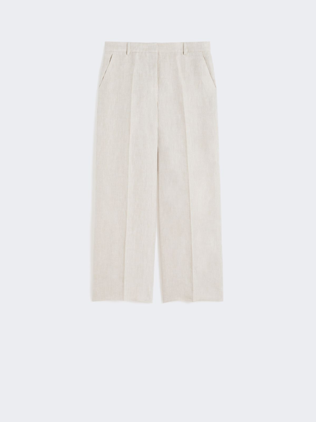 Linen canvas trousers - ECRU - 5