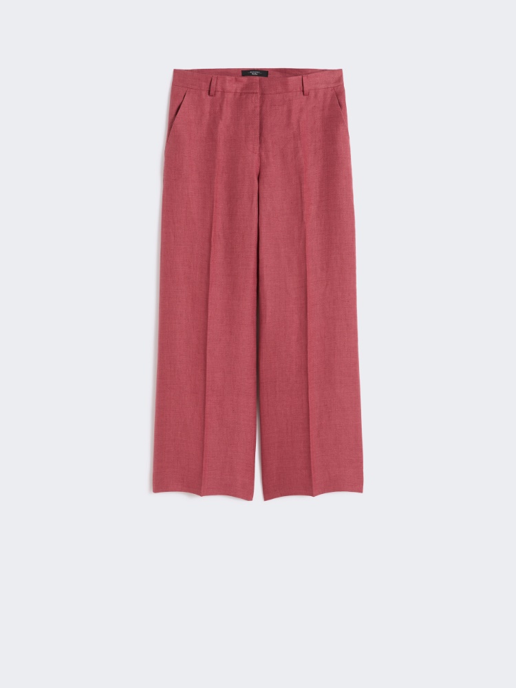 Hose aus Leinencanvas - KIRSCHE - Max Mara