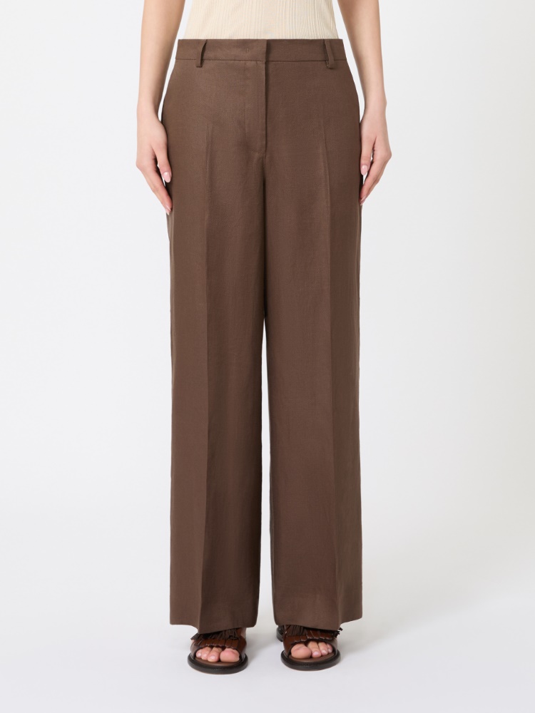 Hose aus Leinencanvas - SCHOKOLADE - Max Mara - 2