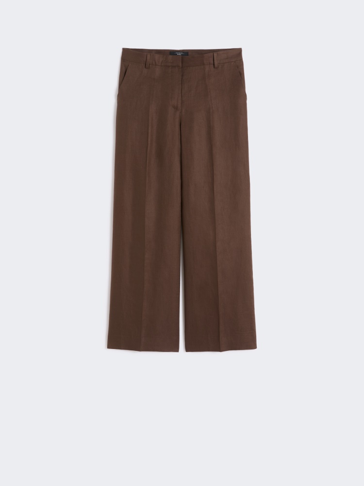 Hose aus Leinencanvas - SCHOKOLADE - Max Mara - 5