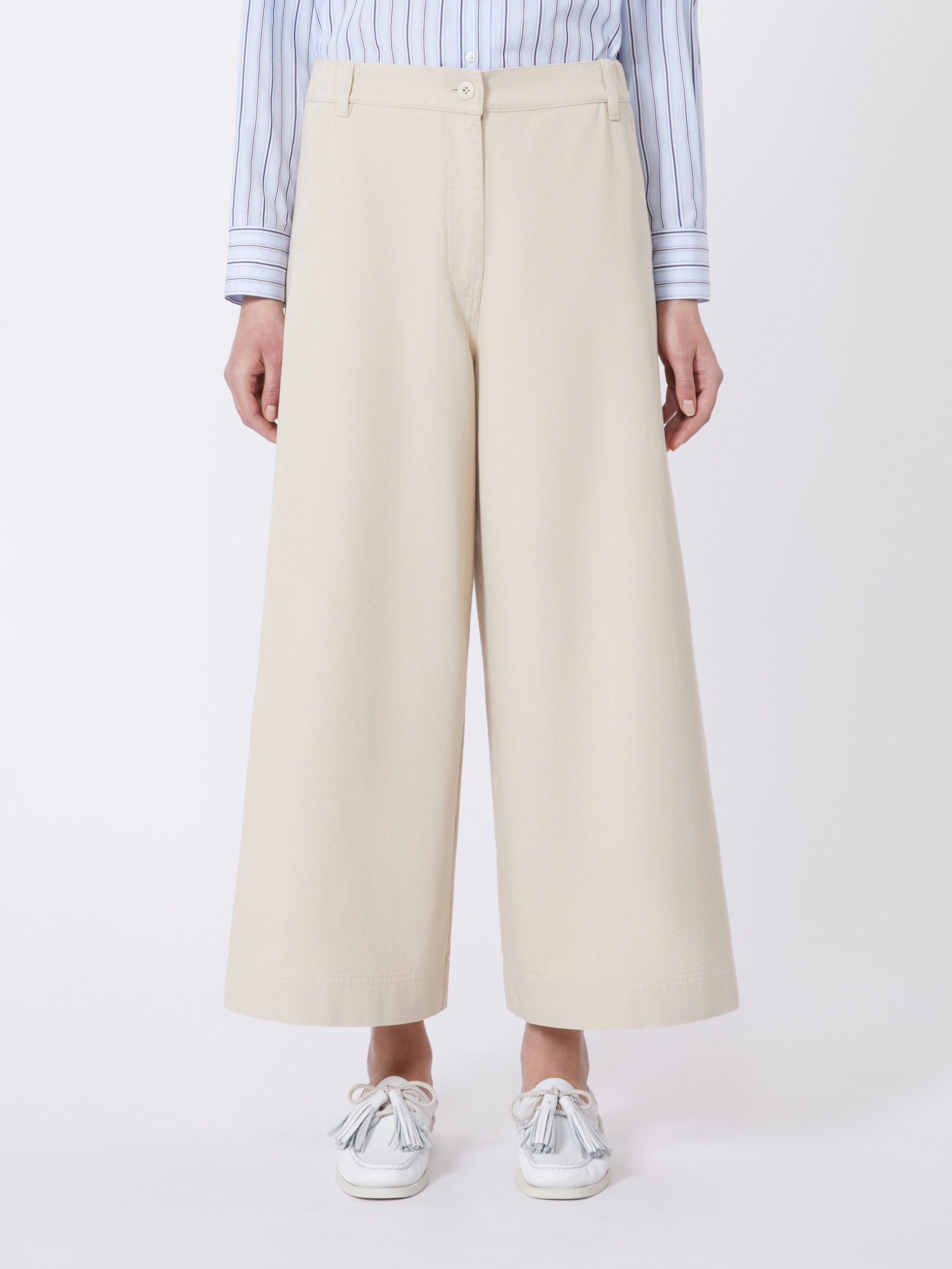 Cotton drill trousers - SAND - Max Mara - 2