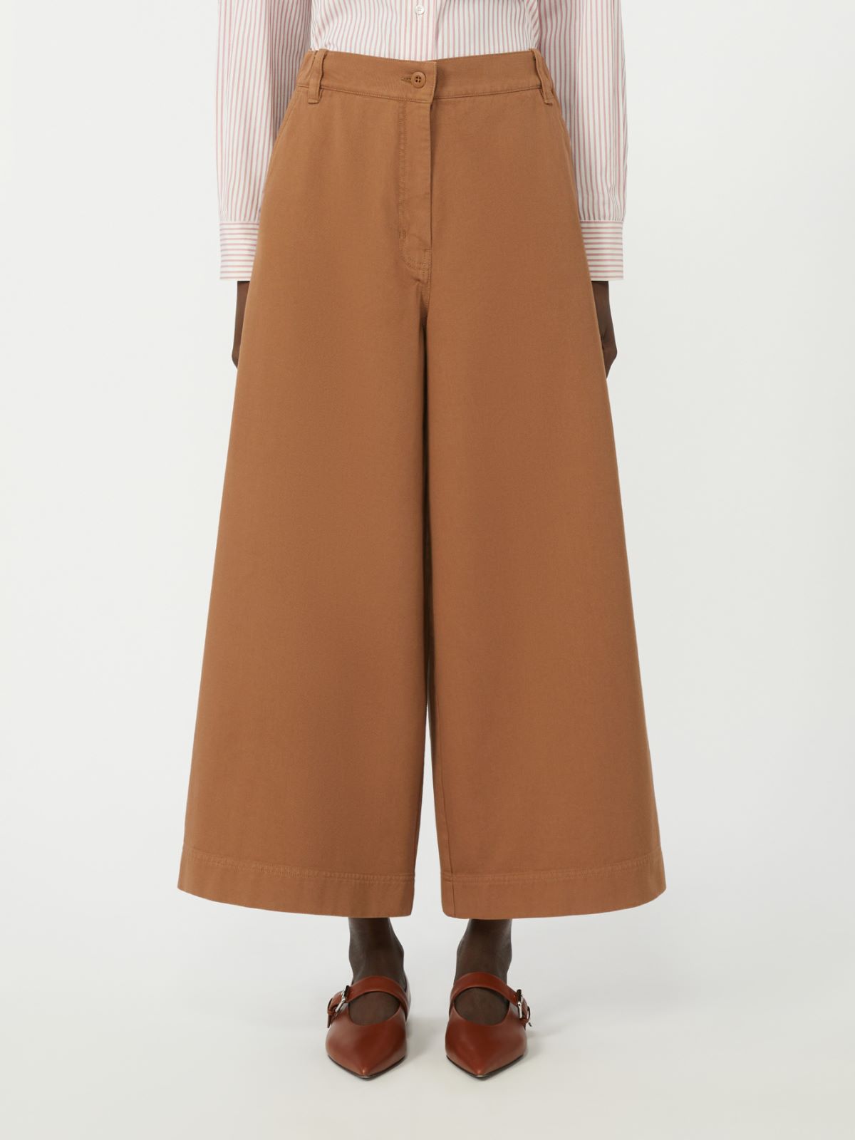 Cotton drill trousers - TOBACCO - Max Mara - 4