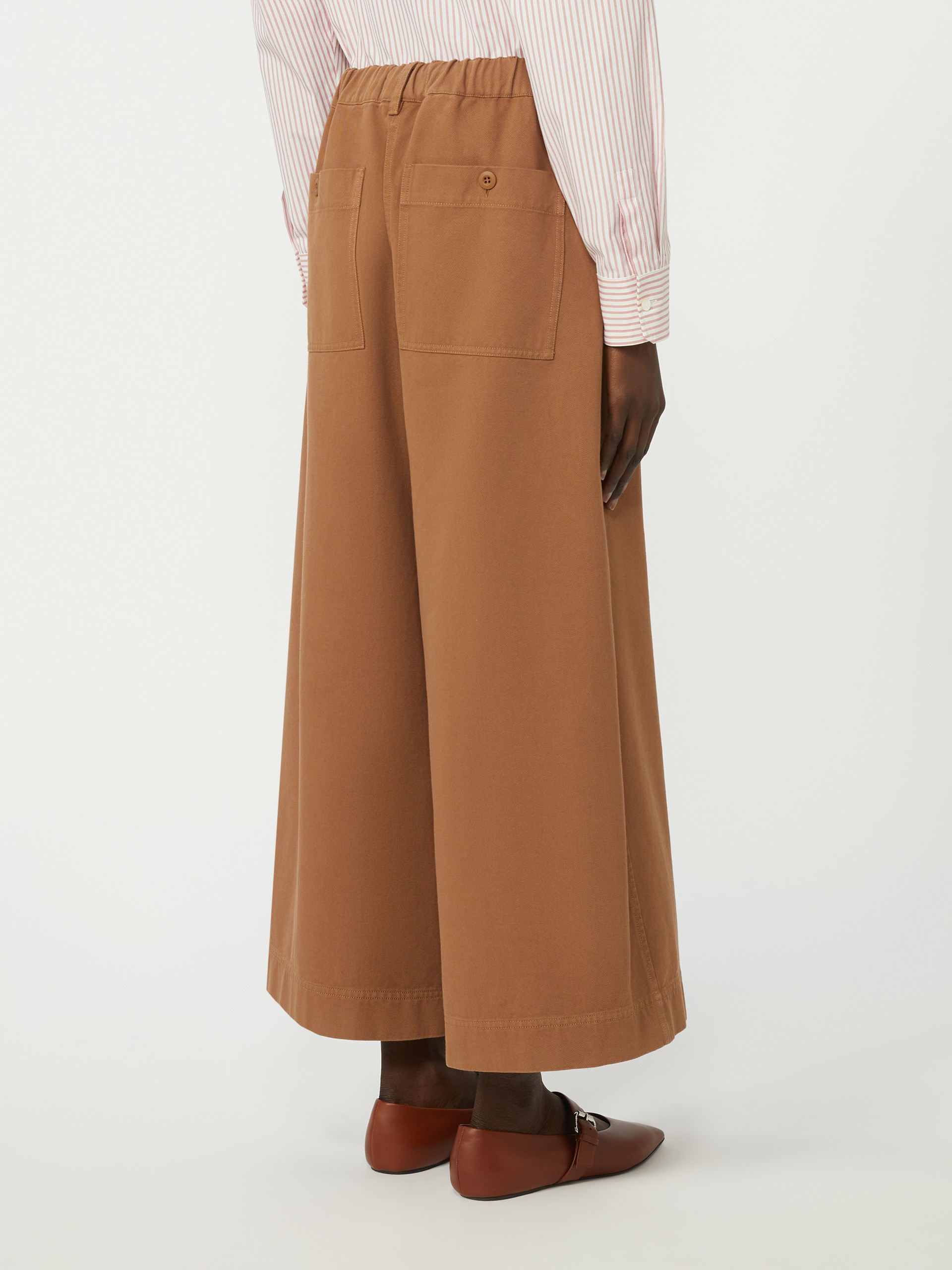 Cotton drill trousers - TOBACCO - Max Mara - 3