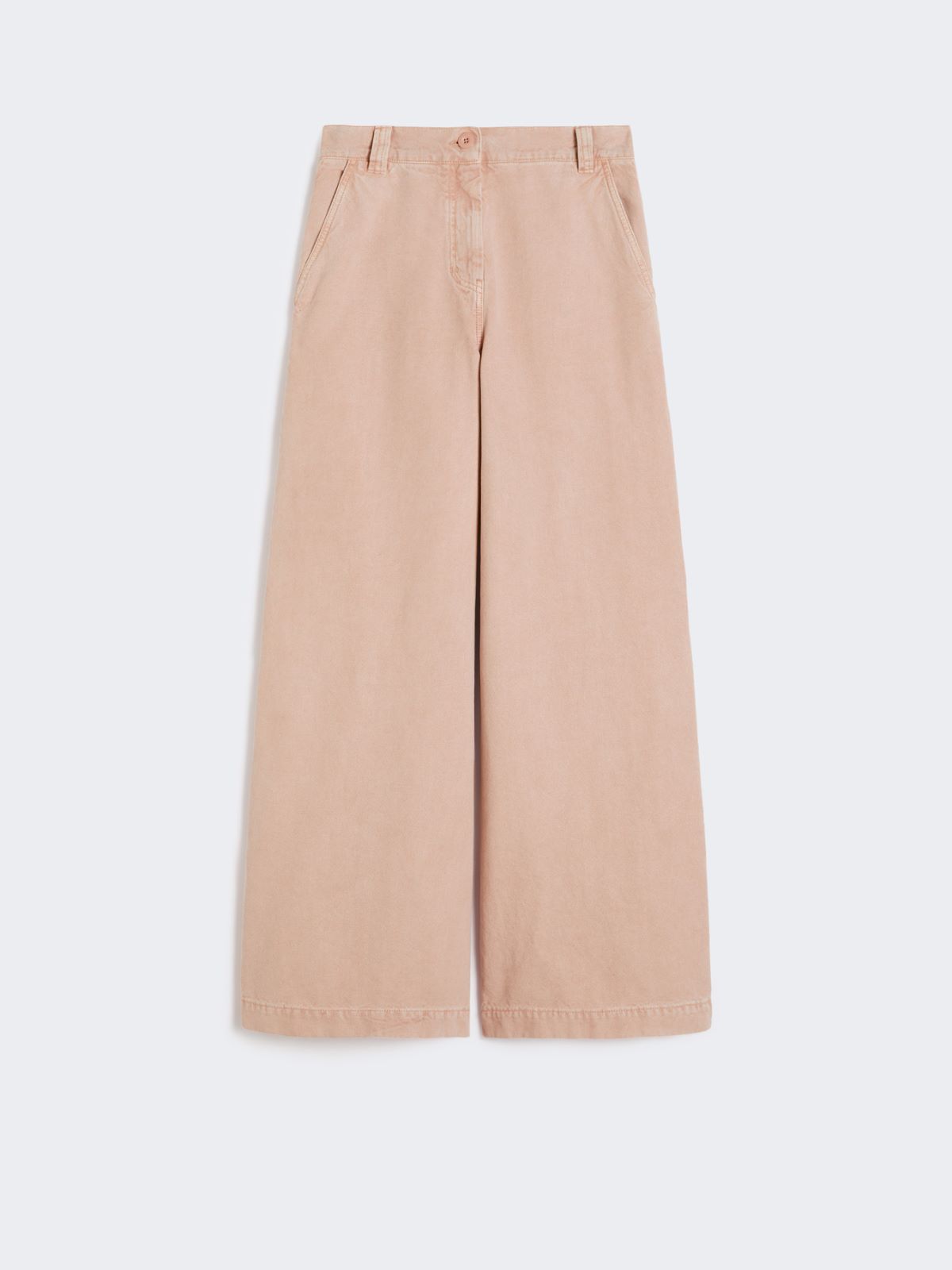 Cotton canvas wide-leg trousers - PINK - Max Mara - 8