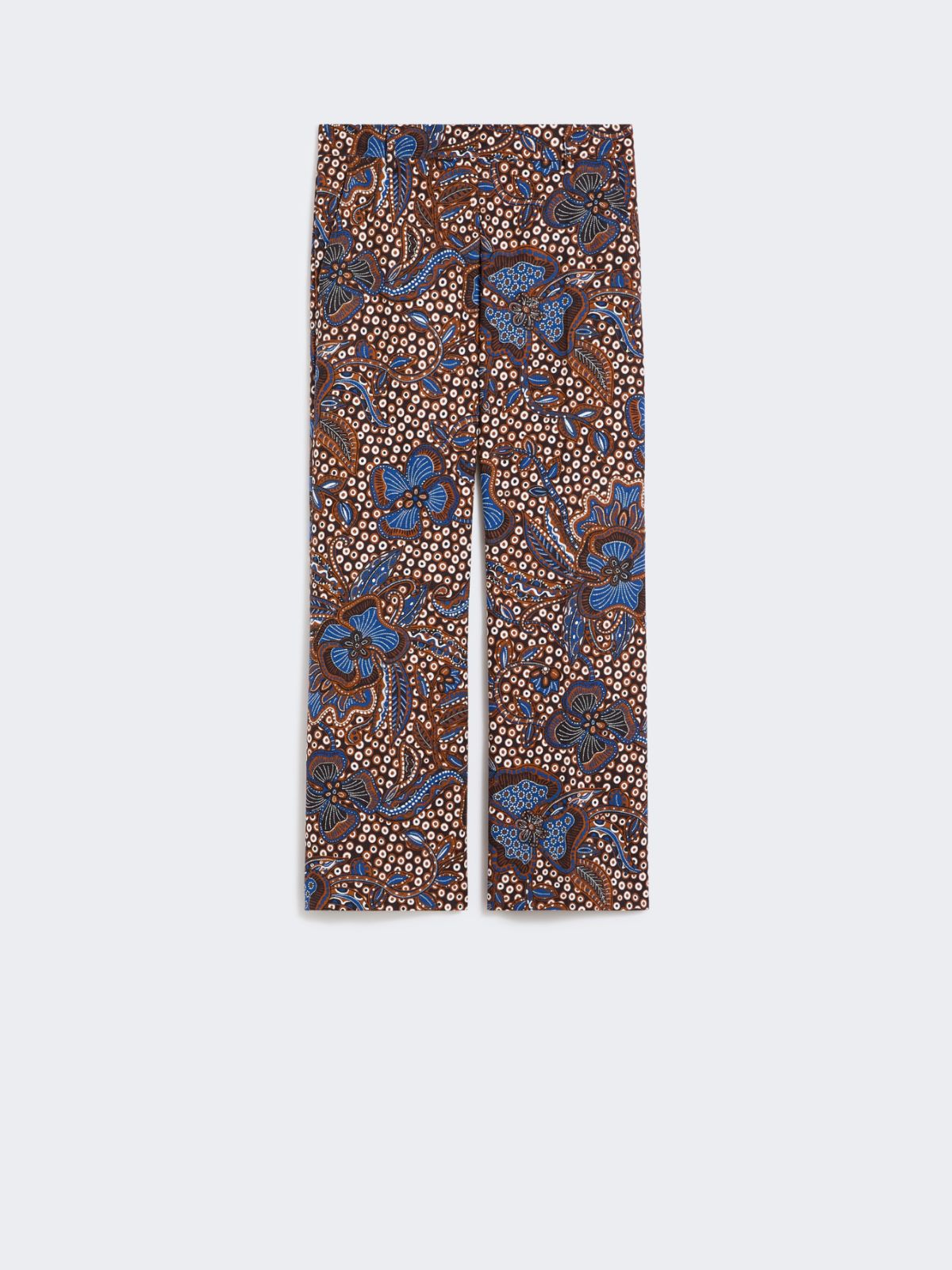 Printed basketweave cotton trousers - TOBACCO - Max Mara - 5
