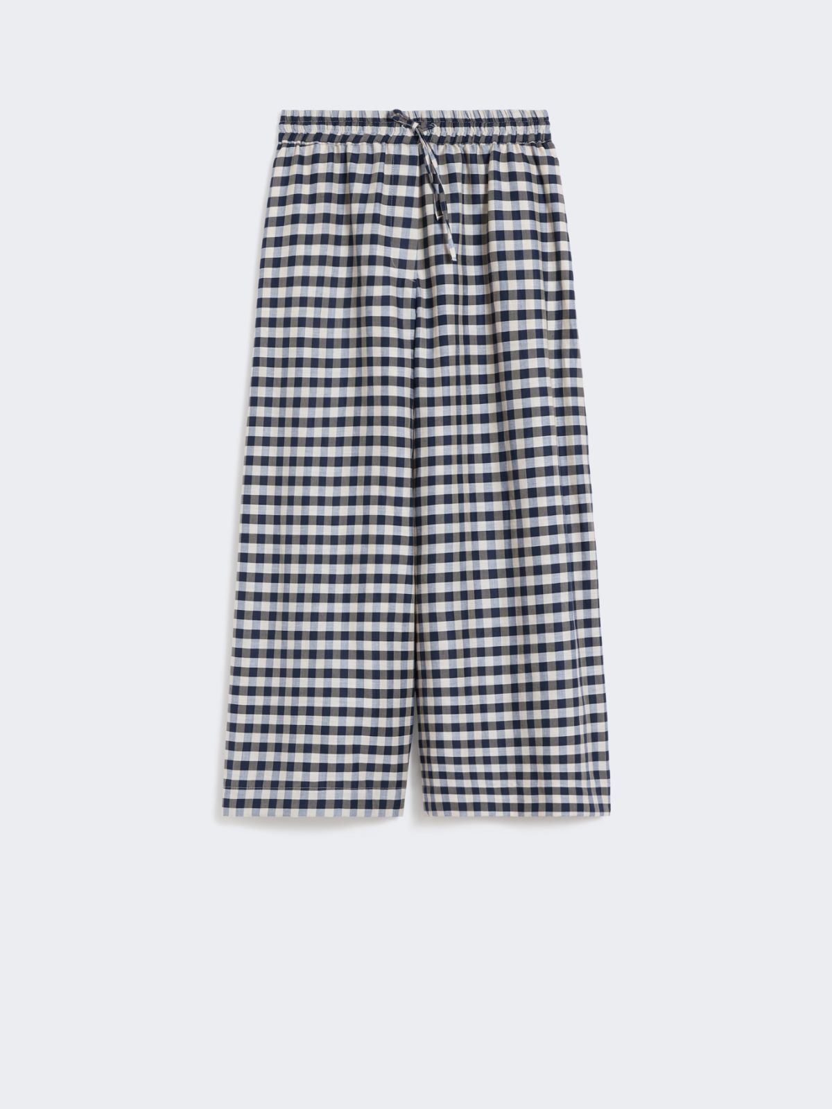 Cotton and ramie Batavia trousers - NAVY - Max Mara - 8