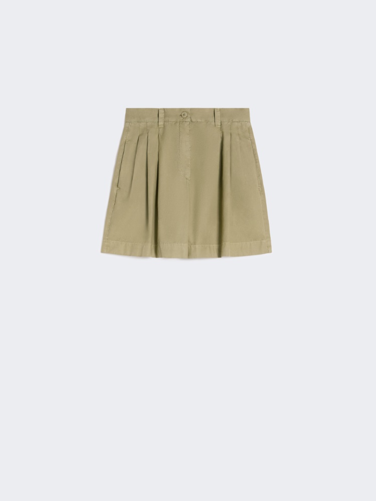 [アルモニア] ピュア コットン バミューダ パンツ - OLIVE GREEN - Max Mara