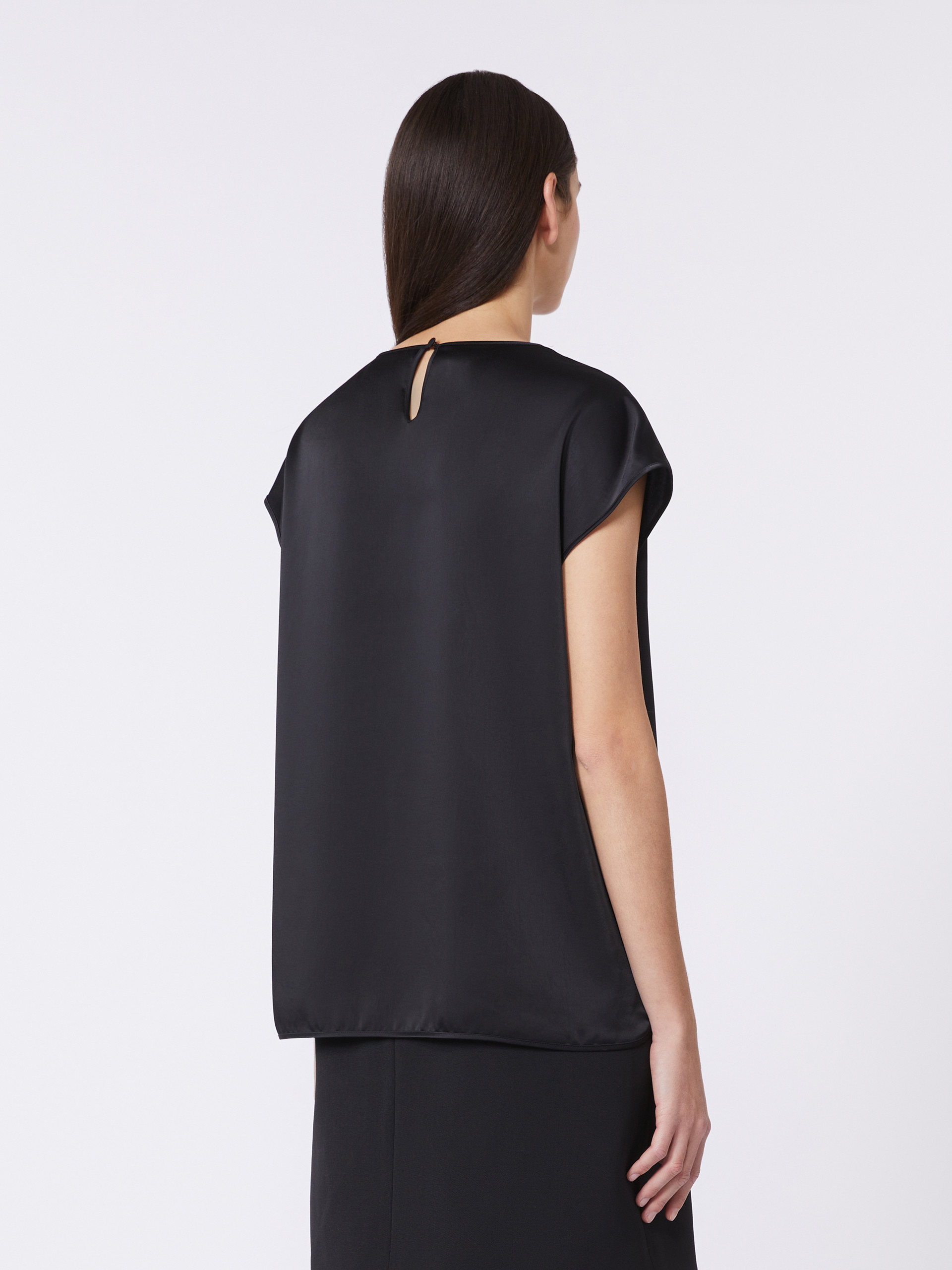 Feminine satin top - BLACK - Max Mara - 3