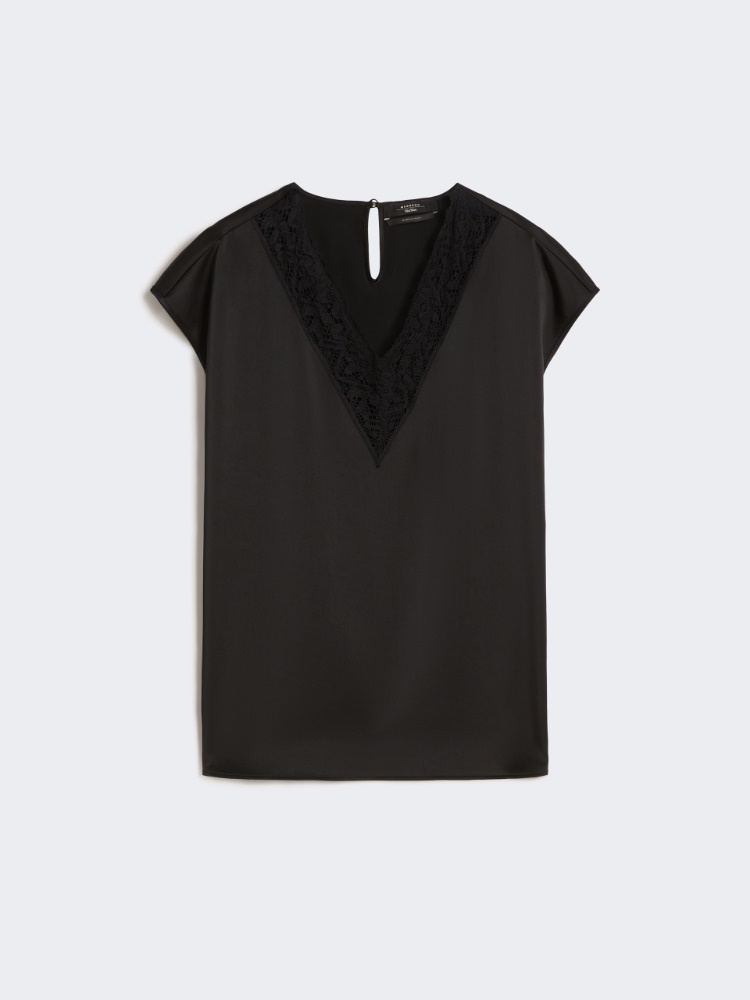 Feminine satin top - BLACK - Max Mara