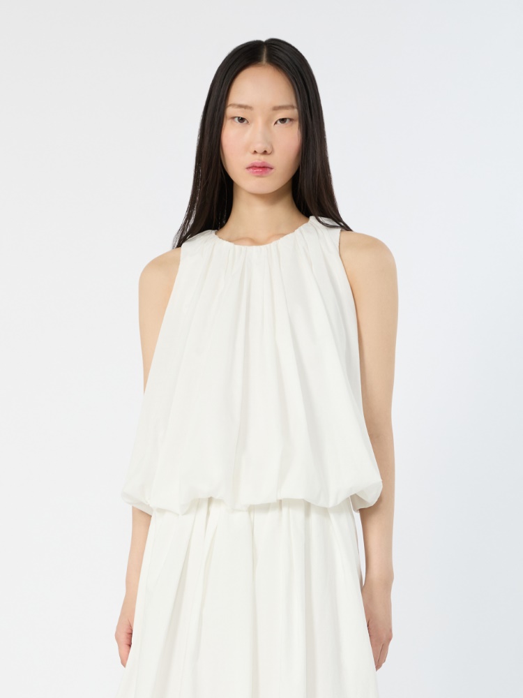 Cotton muslin top - WHITE - 2