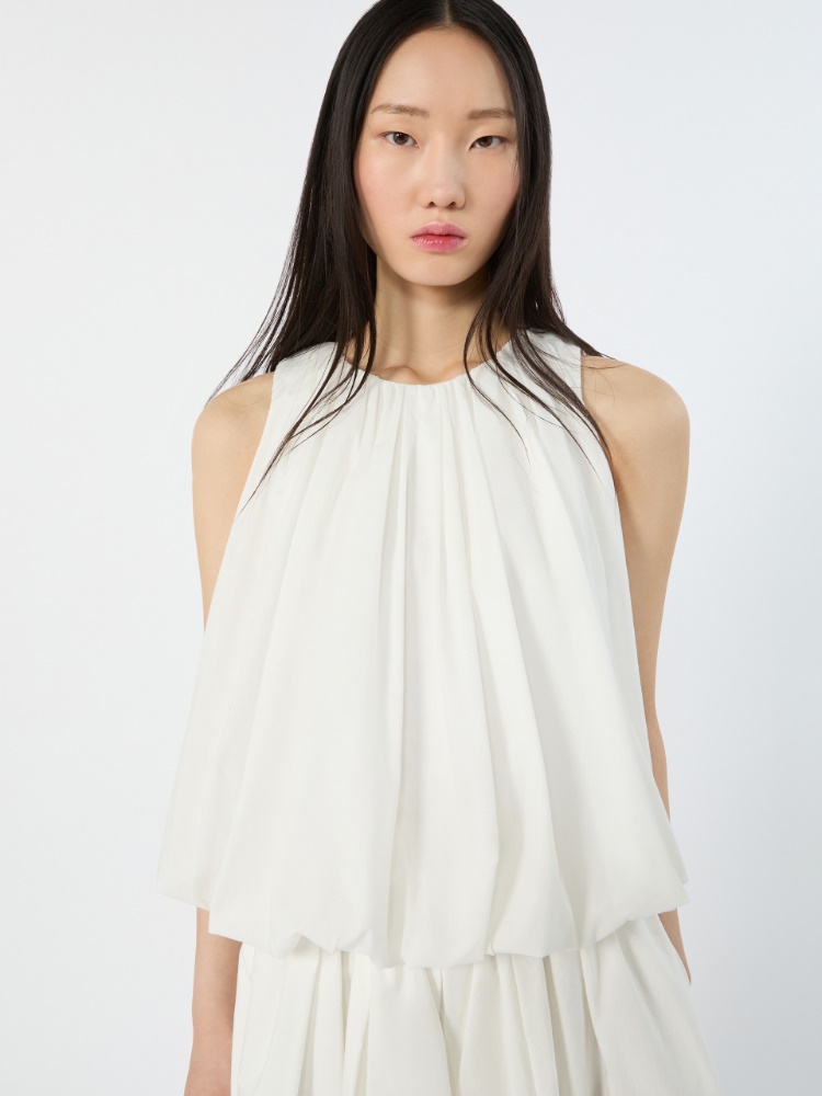 Cotton muslin top - WHITE - 4