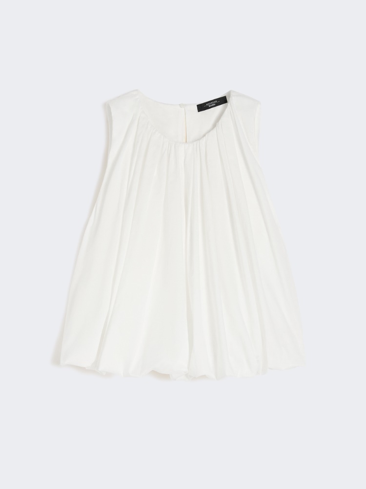 Cotton muslin top - WHITE - 5