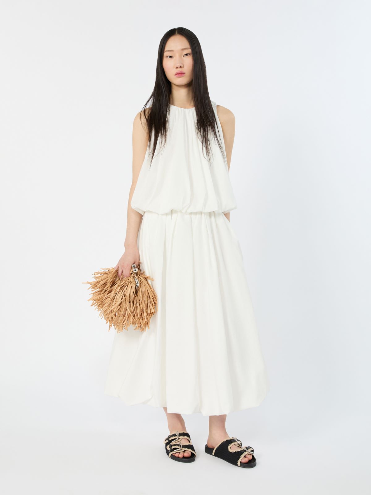 Cotton muslin top - WHITE