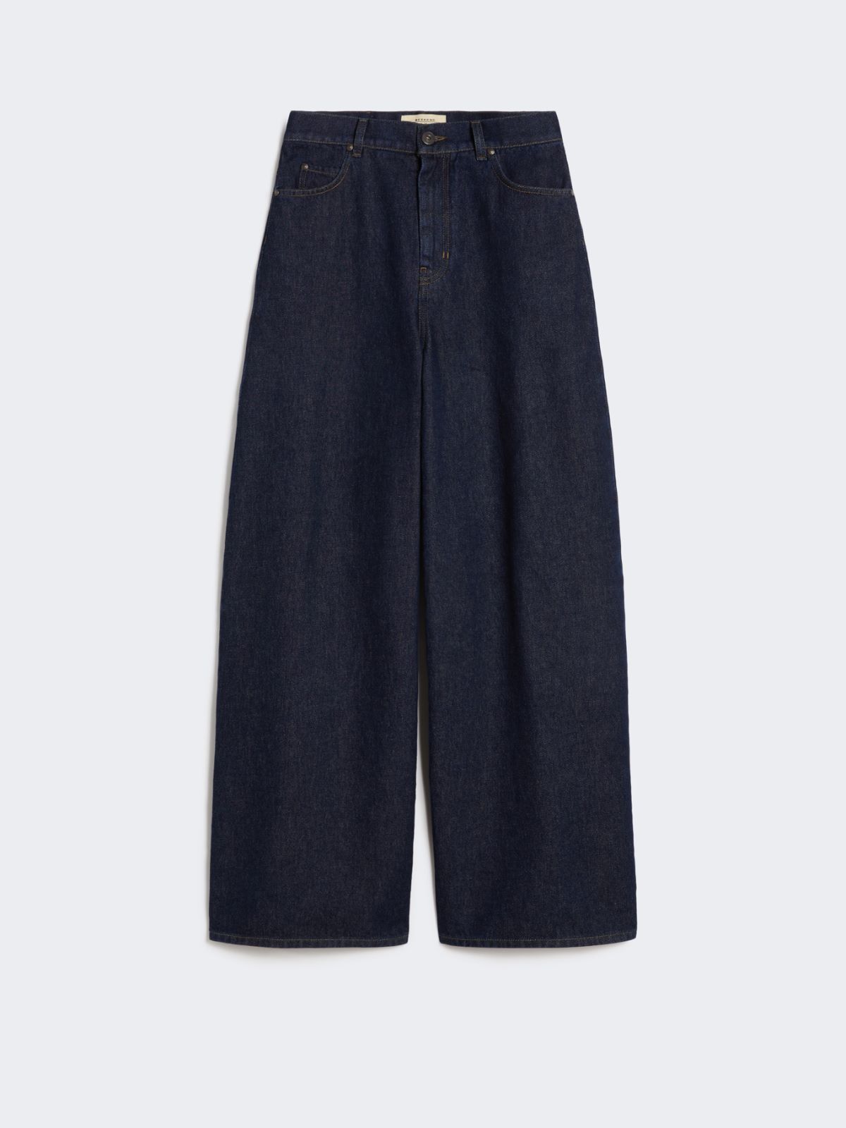 Cotton denim wide-leg jeans - NAVY - Max Mara - 9