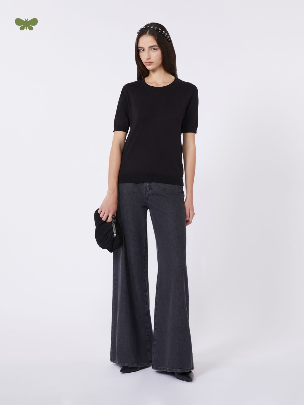 Soft cotton denim jeans - BLACK - Max Mara - 4