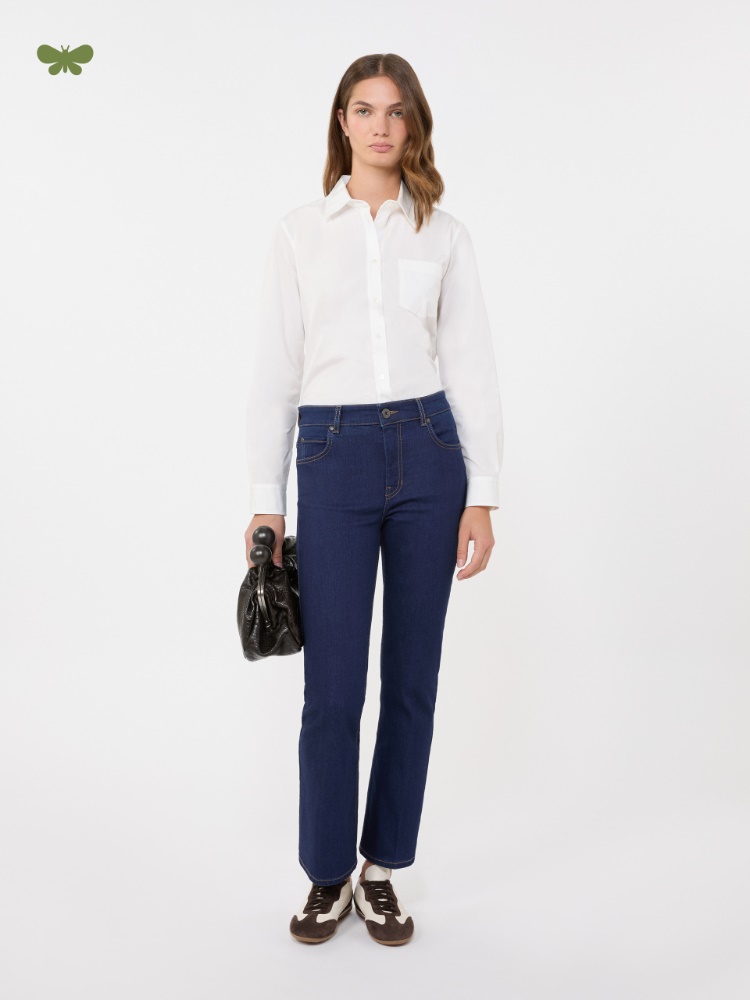 Five-pocket stretch denim jeans - NAVY - Max Mara