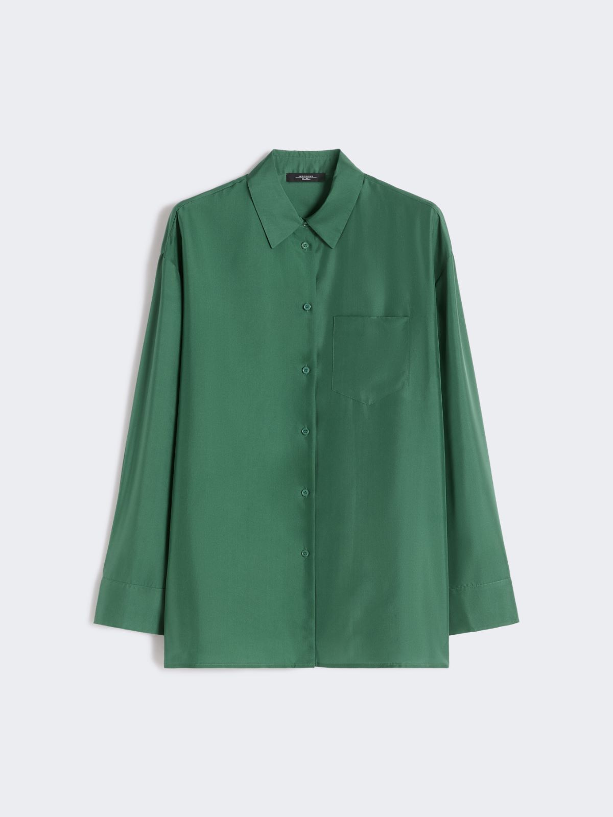 Silk habotai shirt - GREEN - Max Mara - 5