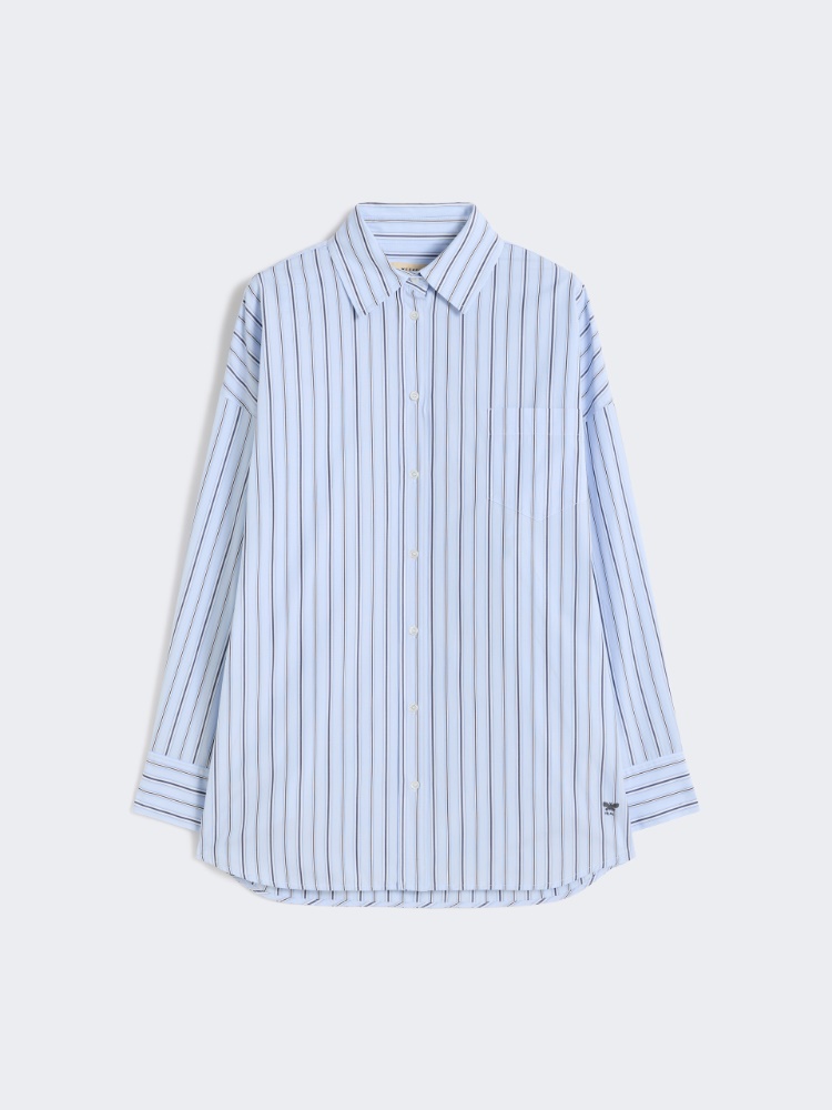 Oversized striped cotton shirt