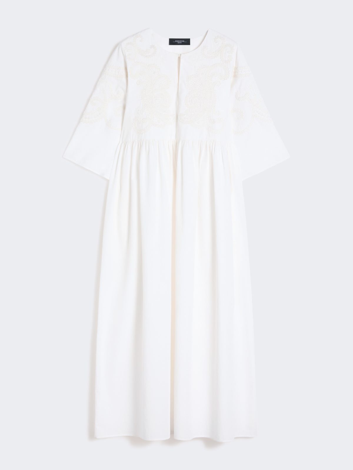 Soft cotton poplin dress - WHITE - 5