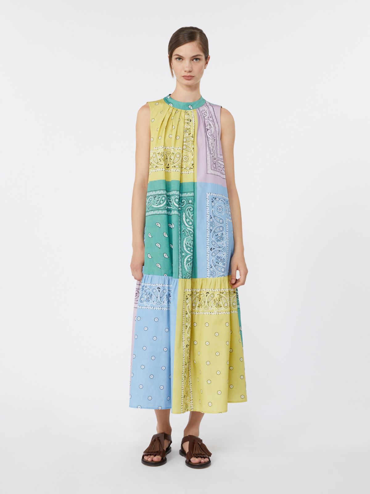 Printed cotton poplin dress - MULTICOLOUR - 2