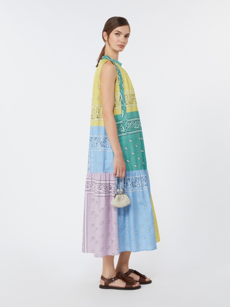 Printed cotton poplin dress - MULTICOLOUR