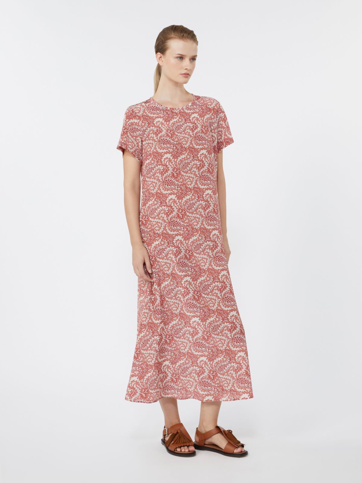 크레스포 실크 드레스 - CHERRY - 2