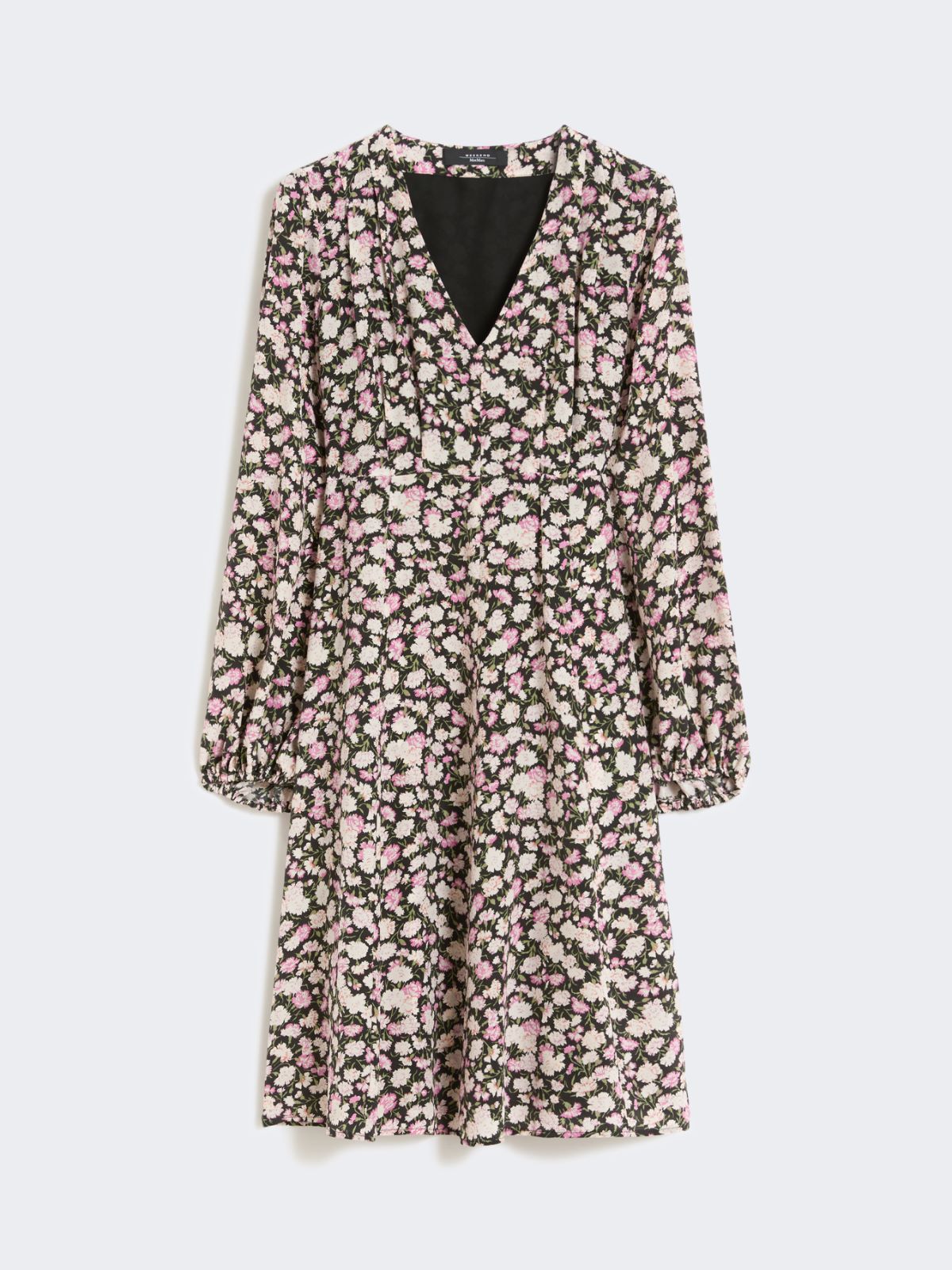 Max Mara Printed Silk Dress In Multi