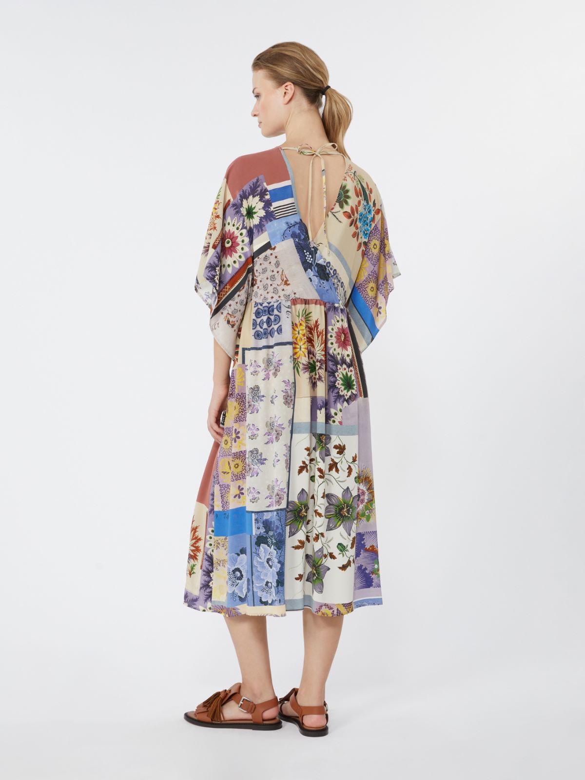 Printed silk crêpe de Chine midi dress - MULTICOLOUR - Max Mara - 8