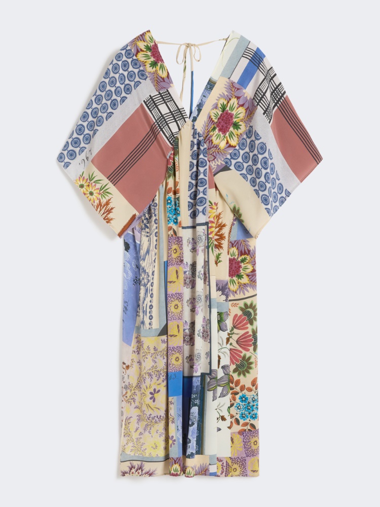 Printed silk crêpe de Chine midi dress - MULTICOLOUR - Max Mara