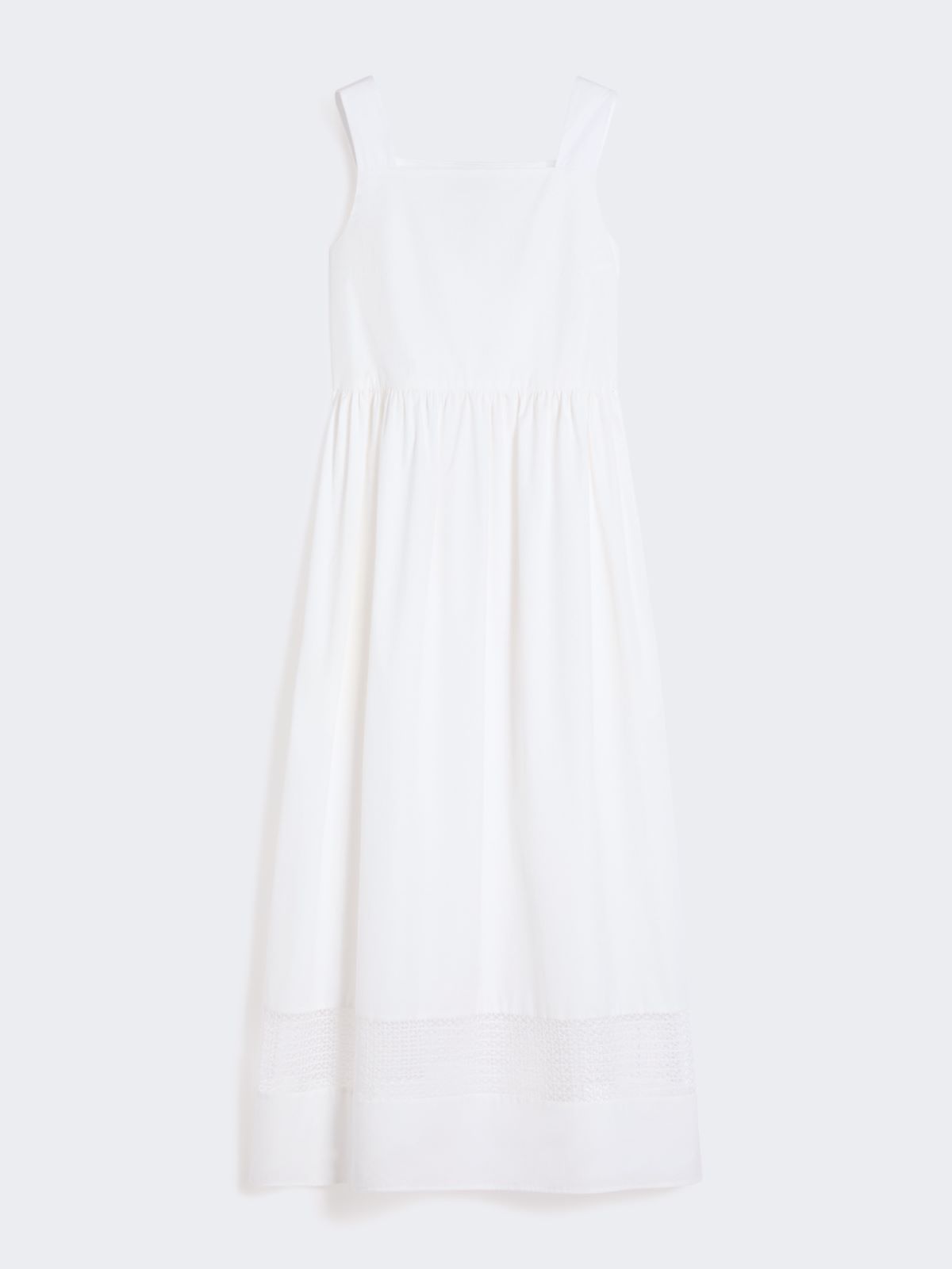 Cotton-poplin sleeveless dress - WHITE - Max Mara - 4