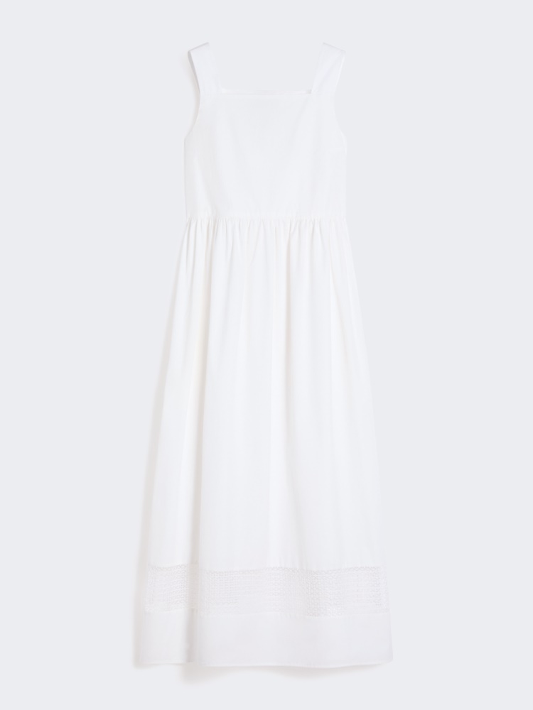 Cotton-poplin sleeveless dress - WHITE - Max Mara