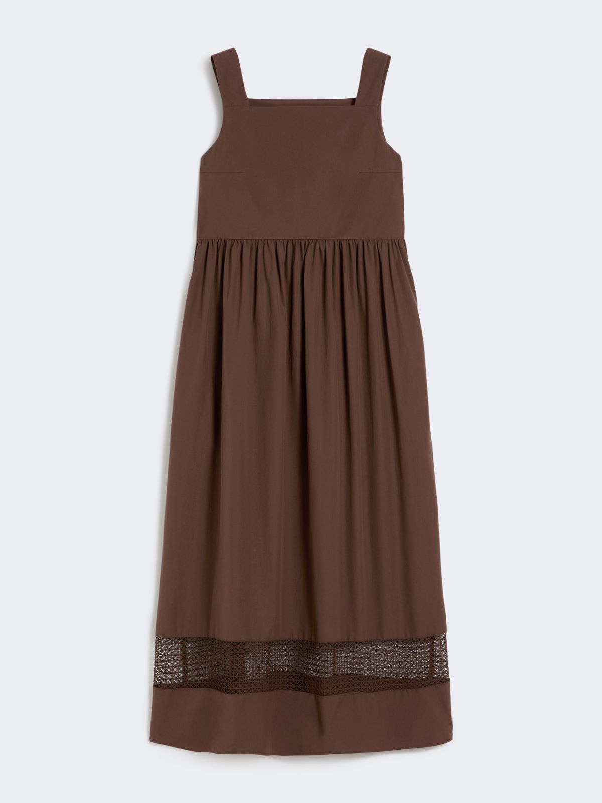 Cotton-poplin sleeveless dress - CHOCOLATE - Max Mara - 5