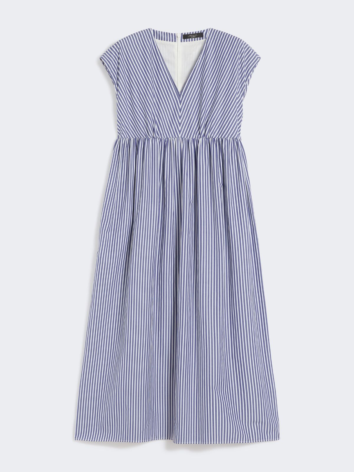 Cotton-poplin A-line dress - NAVY - Max Mara - 8