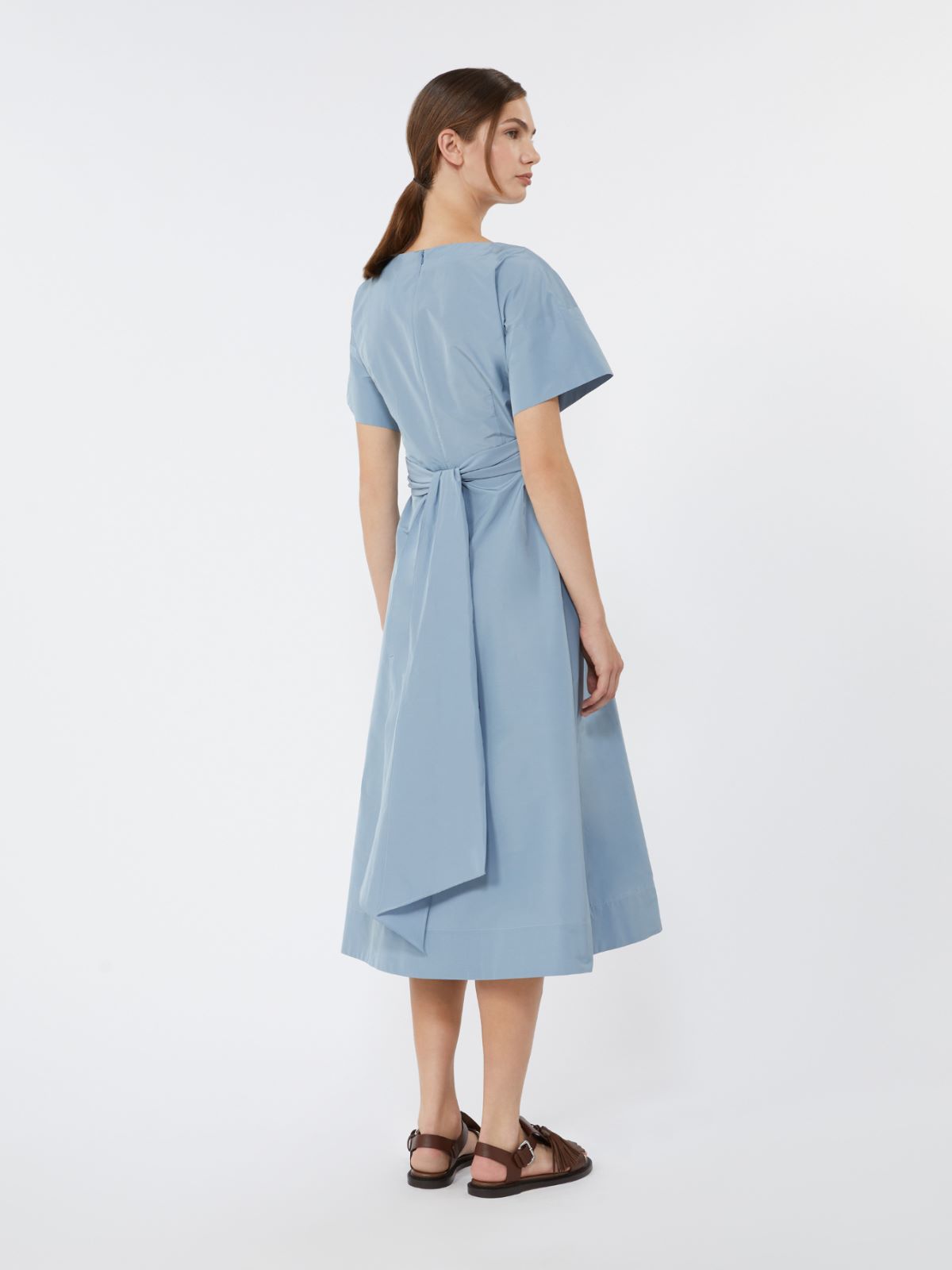 Flared taffeta dress - LIGHT BLUE - Max Mara - 4