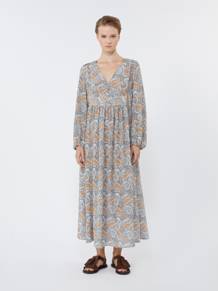Abito in seta stampata - AZZURRO - Max Mara - 2