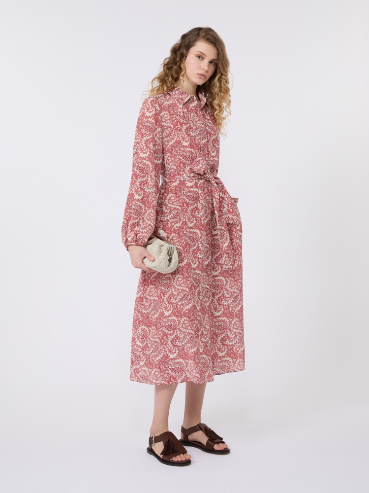 Printed silk shirt dress - CHERRY - Max Mara - 1