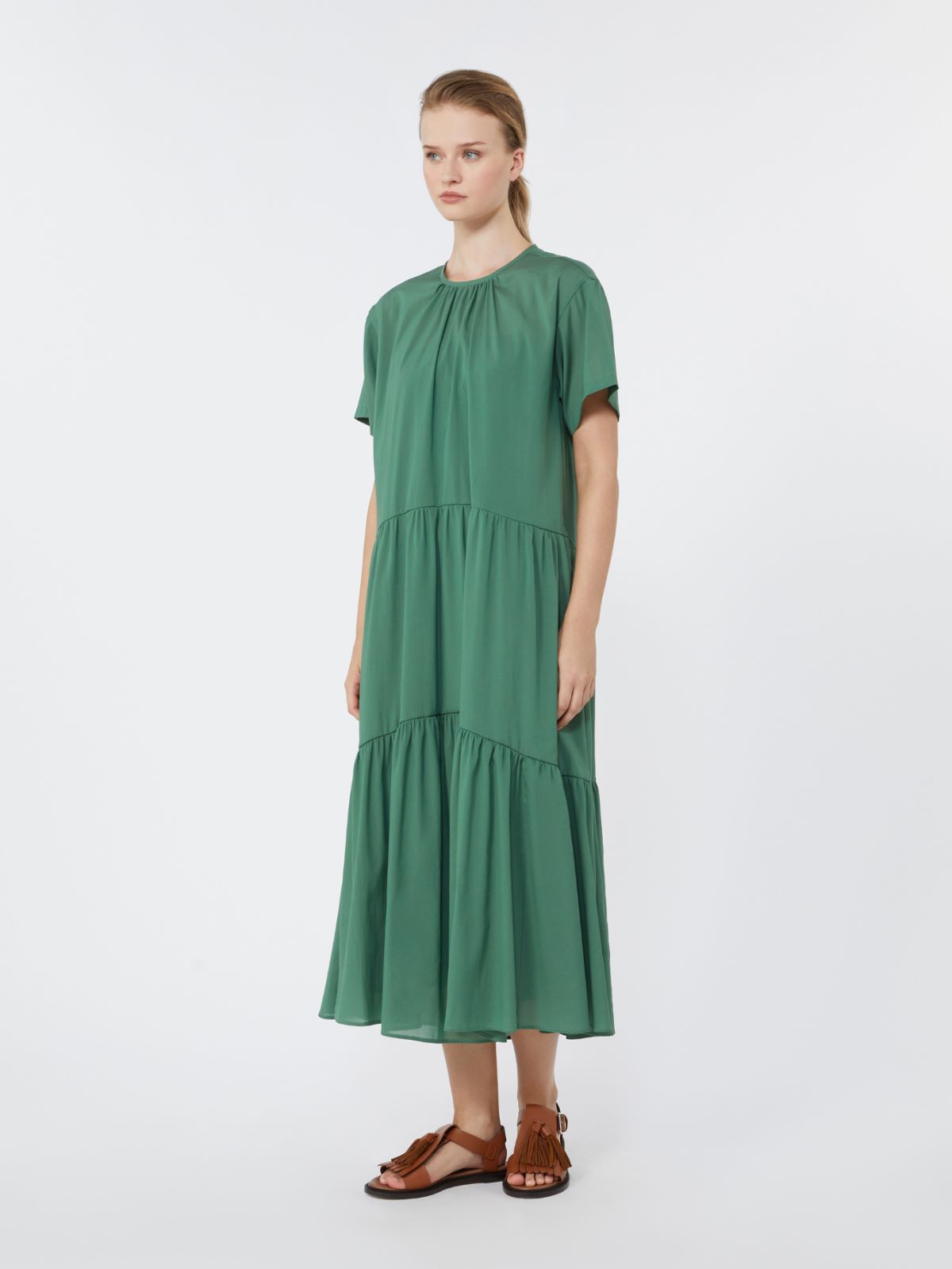 Technical cotton canvas dress - GREEN - Max Mara - 2