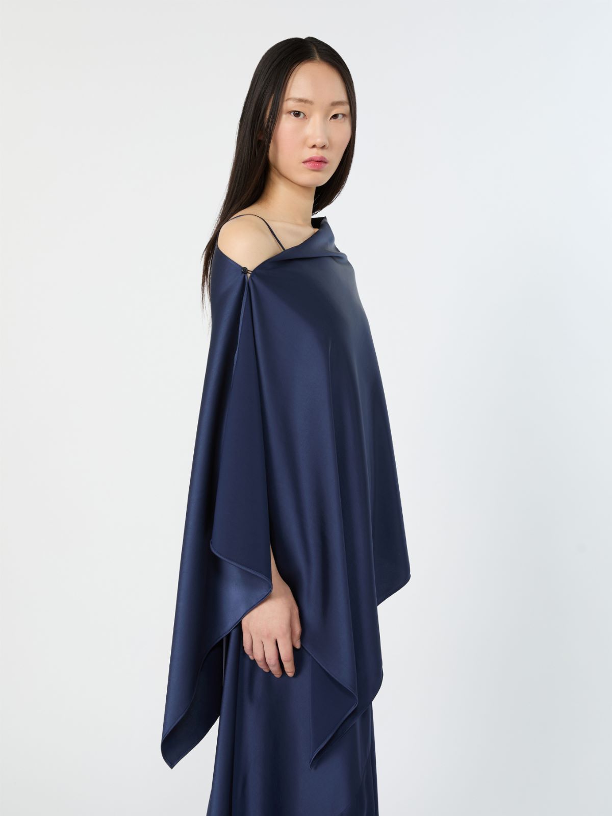 Satin slip dress - ULTRAMARINE - 4