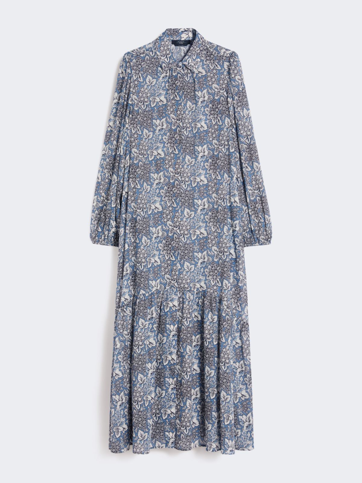 Voile patterned shirt dress - NAVY - Max Mara - 5
